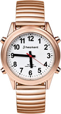 Hearkent El reloj parlante inglés americano atómico habla hora clara y fuerte, la banda elástica de fecha y hora de alarma es el mejor regalo para personas mayores, con discapacidad visual o personas