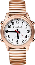 Hearkent El reloj parlante inglés americano atómico habla hora clara y fuerte, la banda elástica de fecha y hora de alarma es el mejor regalo para personas mayores, con discapacidad visual o personas