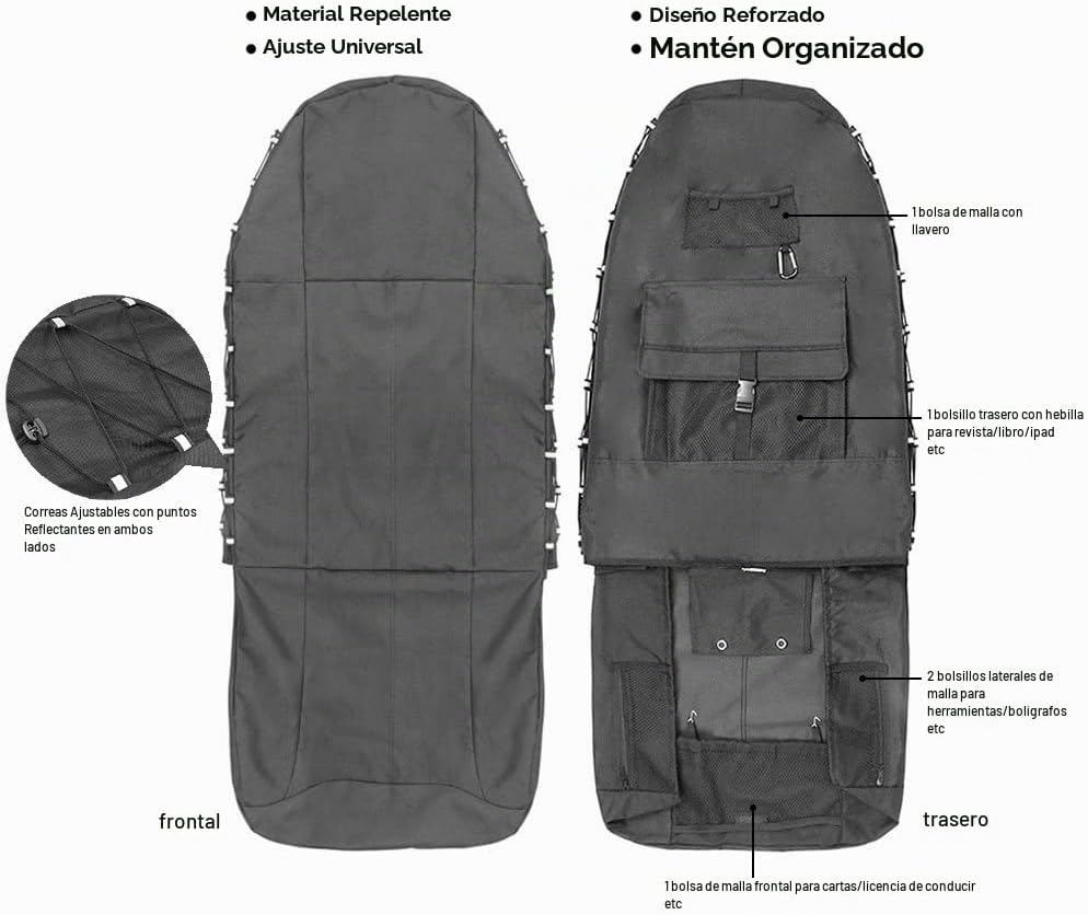 TIROL Fundas de asiento de lona resistentes para camiones