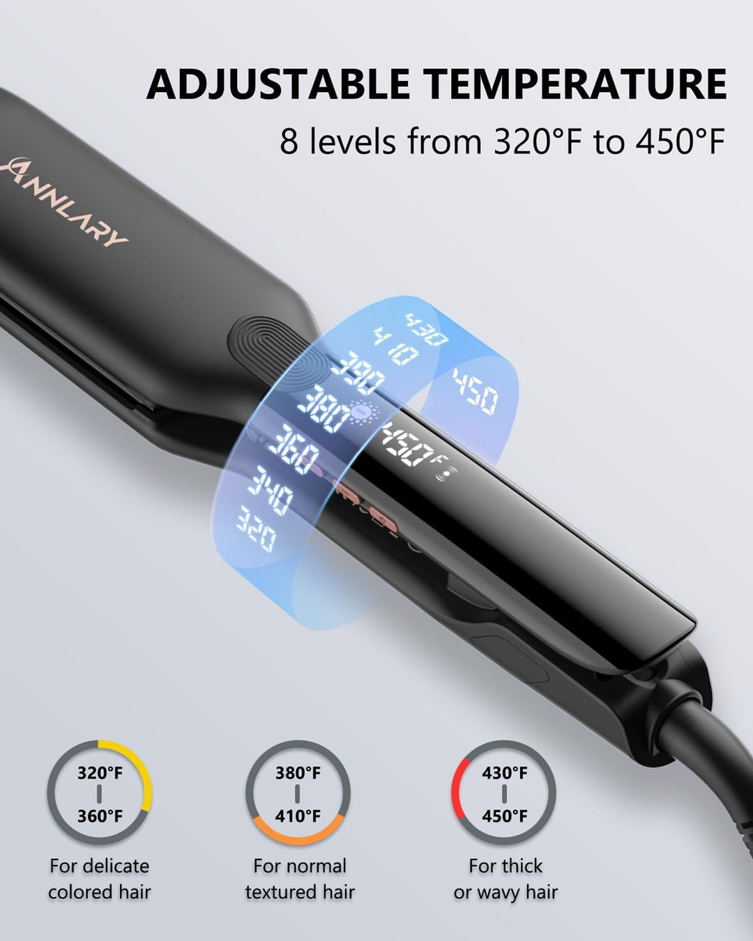 Annlary Plancha Alisadora para Cabello de 1.75 Pulgadas con Bolsa d...