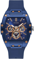 GUESS Serie GW0G para hombre | Reloj de tendencia analógica | Caja de policarbonato | Pulsera de silicona | Resistencia al agua 50M