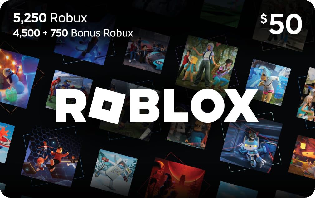 Roblox Tarjeta de Regalo Digital - 5,250 Robux [Incluye Artículo Virtual Exclusivo] [Código Digital]