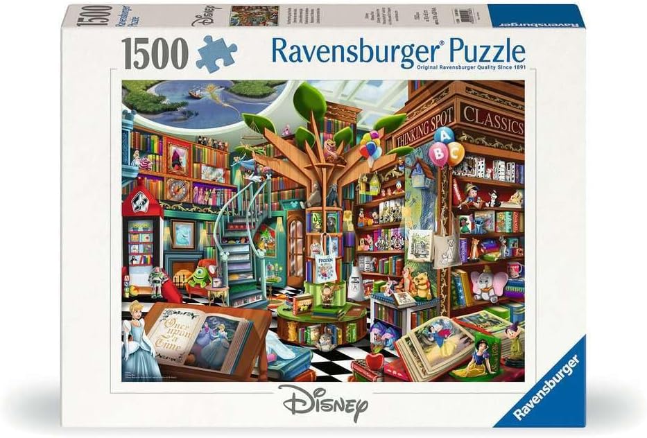 Ravensburger Magical Disney Bookshop - Rompecabezas de 1500 piezas para adultos