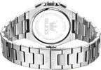 OLEVS Reloj para hombre Big Face Acero inoxidable Impermeable Luminoso Diamante
