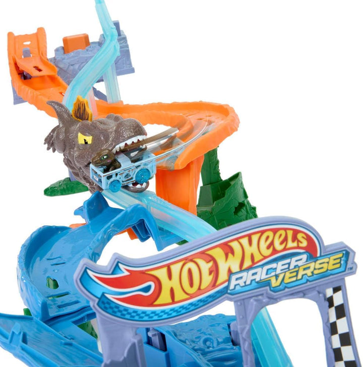 Hot Wheels RacerVerse Jurassic World Crash Splash - Juego