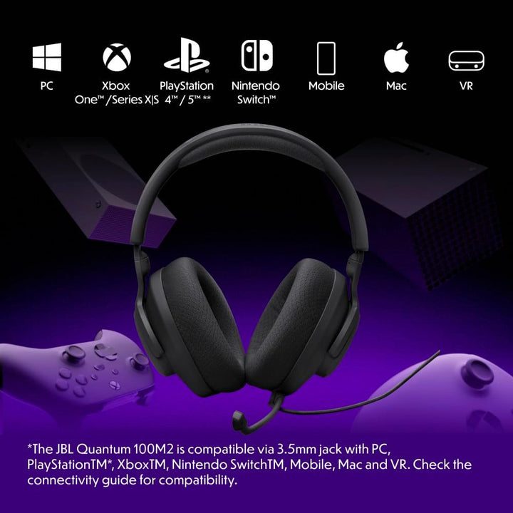 JBL Quantum 100M2 - Auriculares con cable para juegos con micrófono...