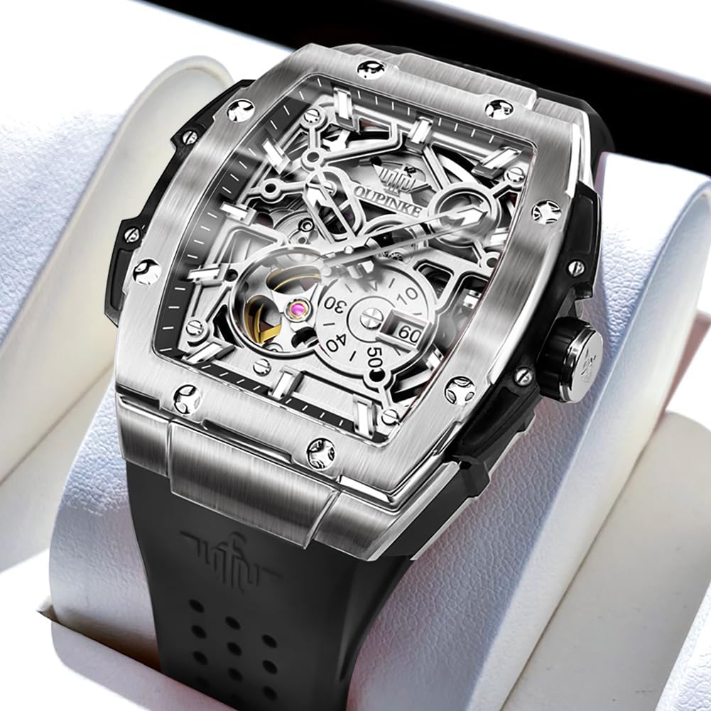 OLEVS Relojes para hombre, de cara grande, de acero inoxidable, resistente al agua, con fecha, analógicos, de cuarzo, modernos, de negocios, relojes de pulsera para hombre