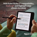 Kobo Libra Colour | eReader | Pantalla Kaleido 3 de tinta E sin deslumbramiento de 7 pulgadas | Opción de modo oscuro | Audiolibros | Resistente al agua | Negro