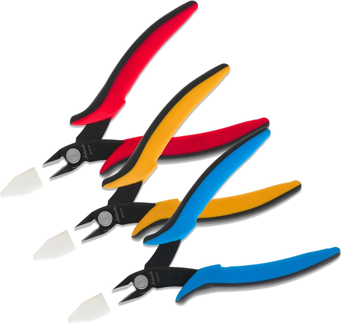 Cortadores al ras, paquete de 3 cortadores de alambre de 5.3 pulgadas para manualidades, alicates de corte al ras ultra afilados para fabricación de joyas, alicates de corte diagonal para modelos