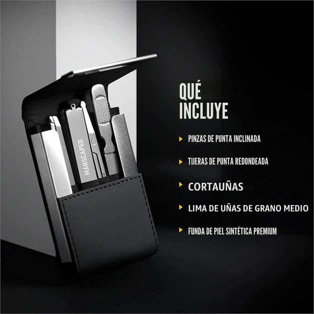 MANSCAPED® Shears 2.0 - Kit de uñas de acero inoxidable templado pa...