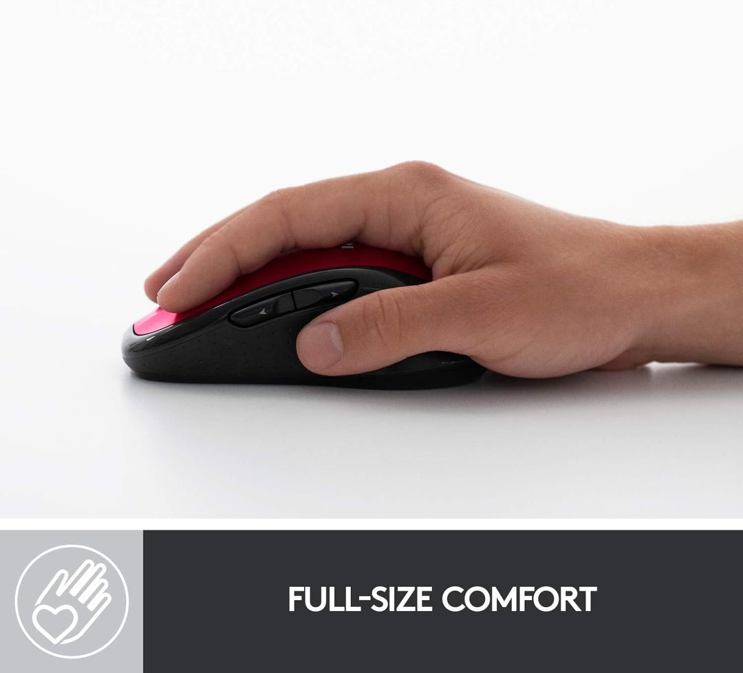 Logitech M510 - Mouse inalámbrico para computador Forma cómoda con...