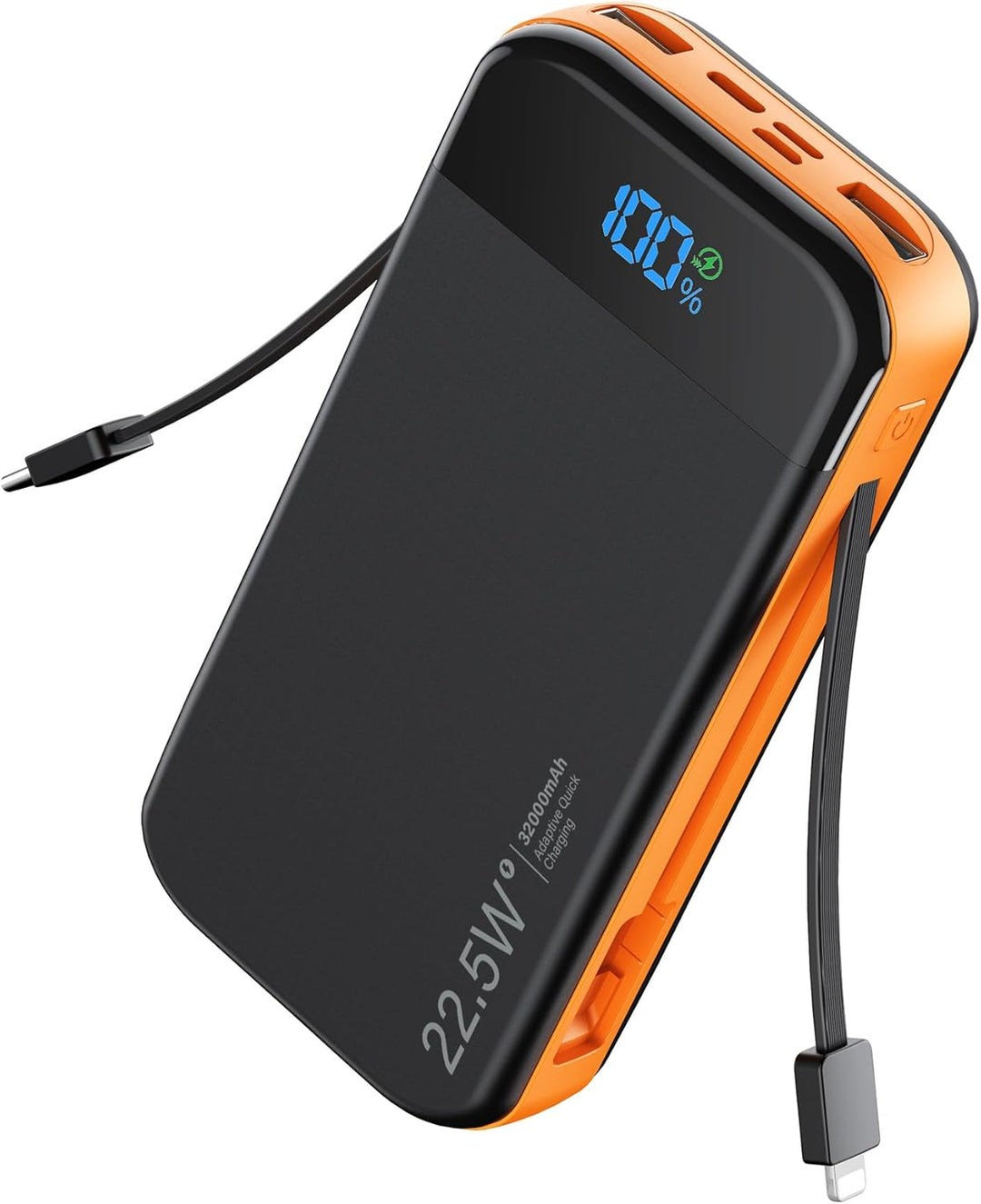 LENGSUM Cargador portátil de batería con cables integrados, 32000 m...