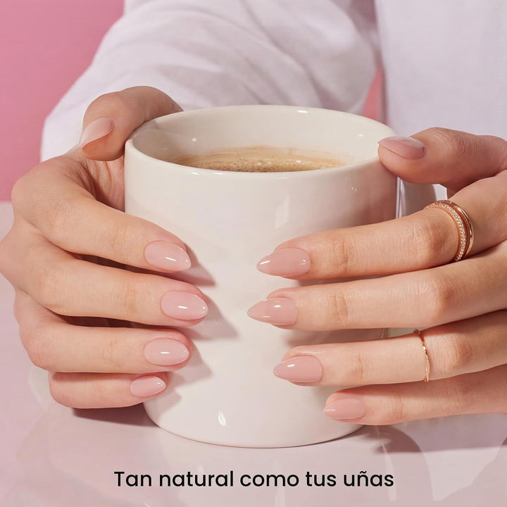 Beetles - Kit de uñas de gel flatX, almendra corta, 320 piezas de p...