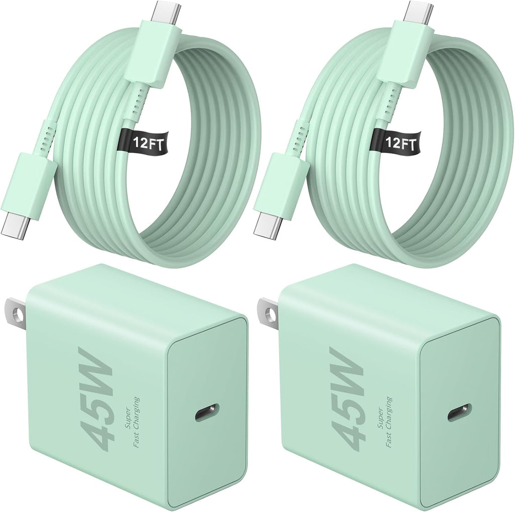 Cargador USB C tipo C cargador de carga rápida 12FT 45W Samsung