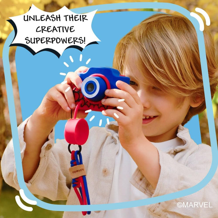 Cámara digital y videocámara para niños Spider-Man con pantalla tác...