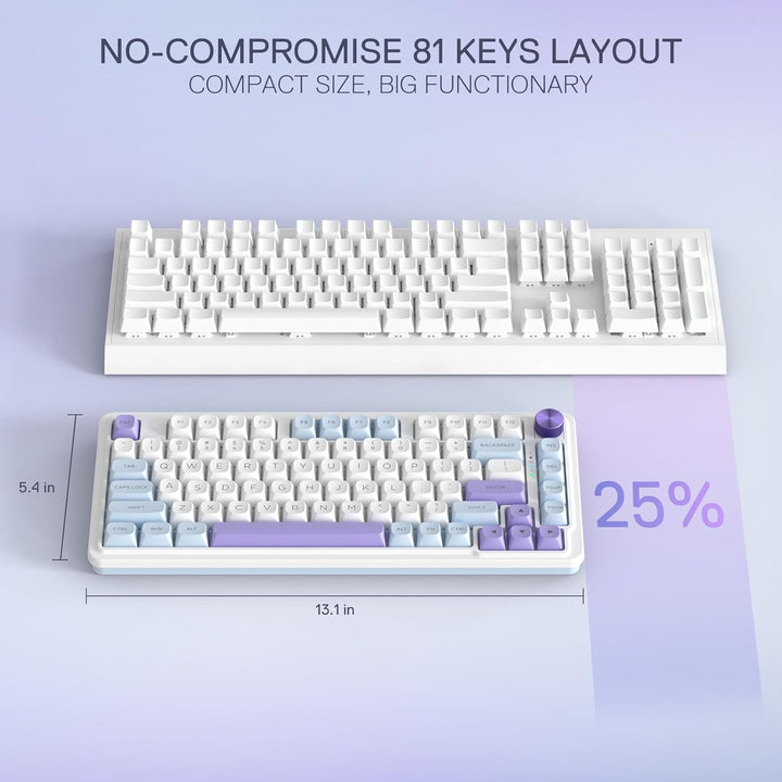 Redragon K673 MAX 75% teclado para juegos RGB inalámbrico con junta...
