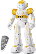 KingsDragon - Robot RC, juguetes para niños, gestos y detección programable, robot inteligente a control remoto para niños de 3 a 8 años, regalo de cumpleaños, amarillo