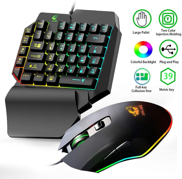 FELiCON Combo de teclado y mouse para juegos con una sola