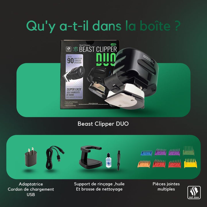 Skull Shaver Beast Clipper Duo - Kit de corte de pelo y aseo para e...