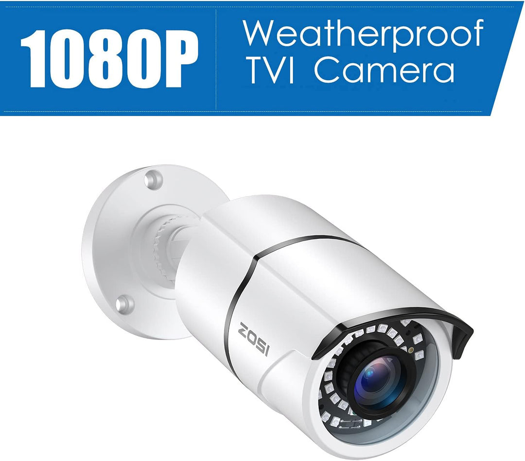 ZOSI - 4 Pack 2MP 1080p HD-TVI Cámara de seguridad para el hogar, p...