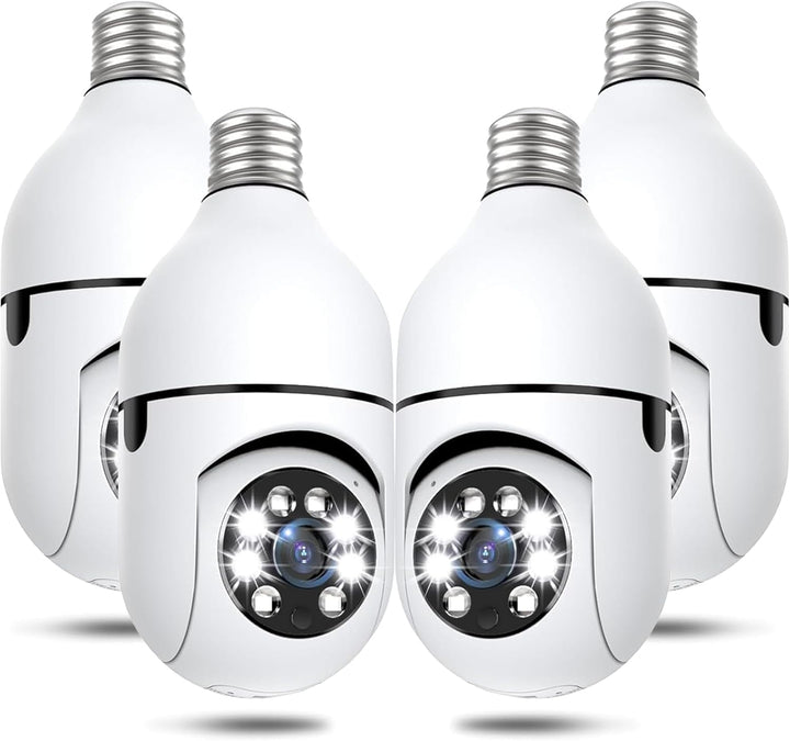 Cámaras de seguridad de bombilla de luz inalámbricas para exteriore...