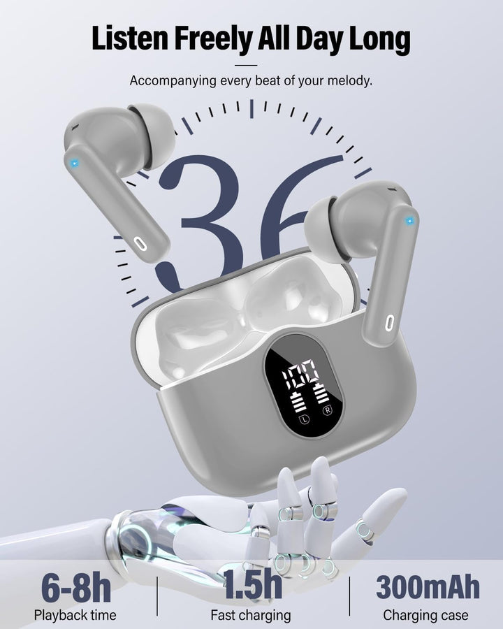 Btootos Auriculares inalámbricos, Bluetooth 5.4, estéreo de bajos,...