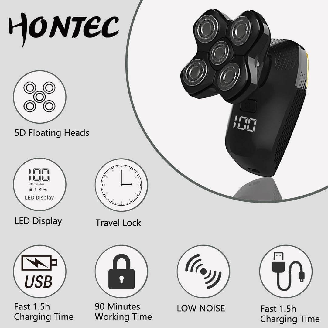 HONTEC Revolucionaria actualización calva 4 en 1 afeitadoras eléctr...
