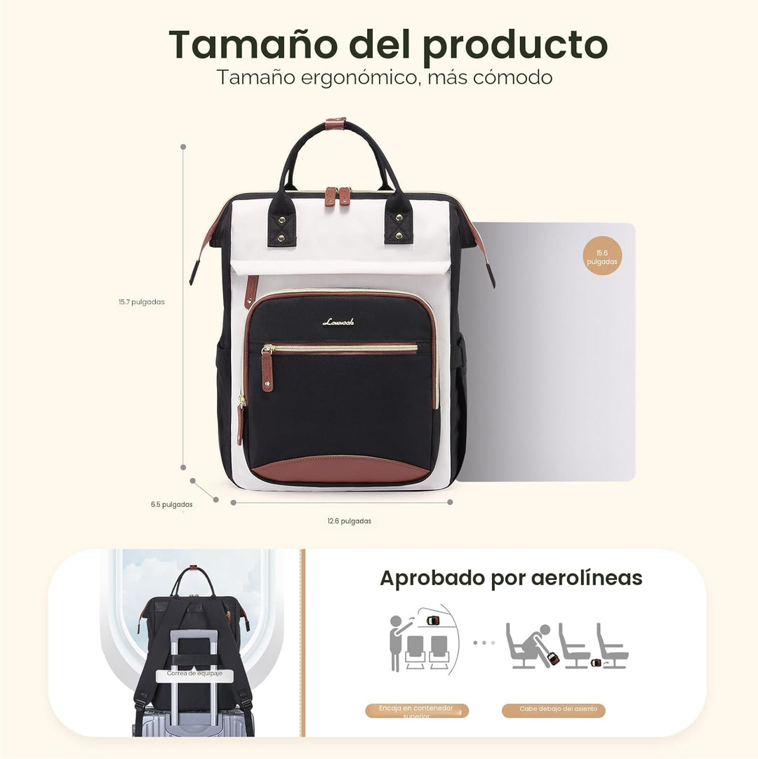 LOVEVOOK Mochila para laptop para mujer, bolsa de trabajo con bolsi...
