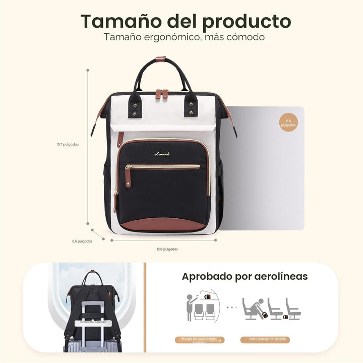 LOVEVOOK Mochila para laptop para mujer, bolsa de trabajo con bolsi...