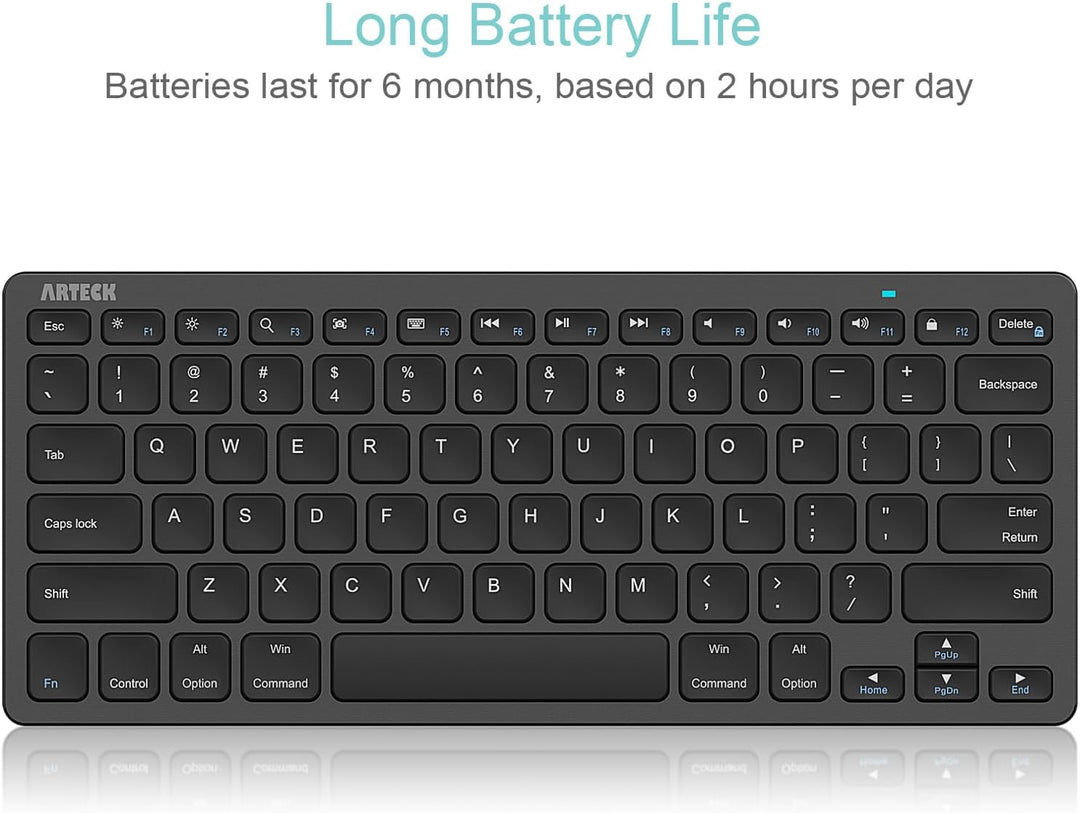 Arteck - Teclado Bluetooth ultradelgado compatible con iPad de 10.2...