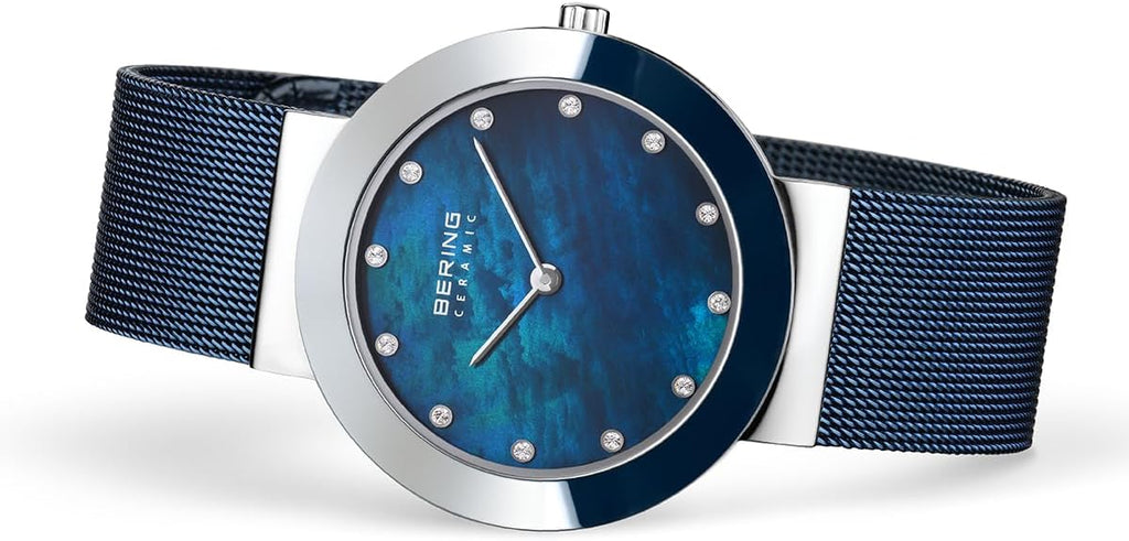 BERING Reloj analógico de cuarzo para mujer con correa de acero inoxidable y cristal de zafiro 11435-XXX_1