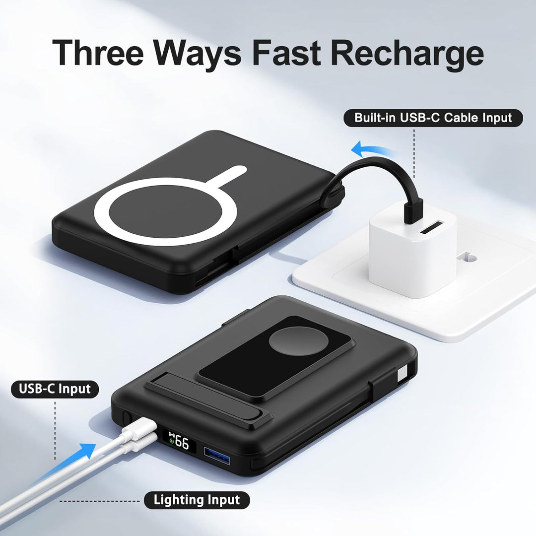 Vexnara - Cargador portátil magnético de 10000 mAh, banco de energí...