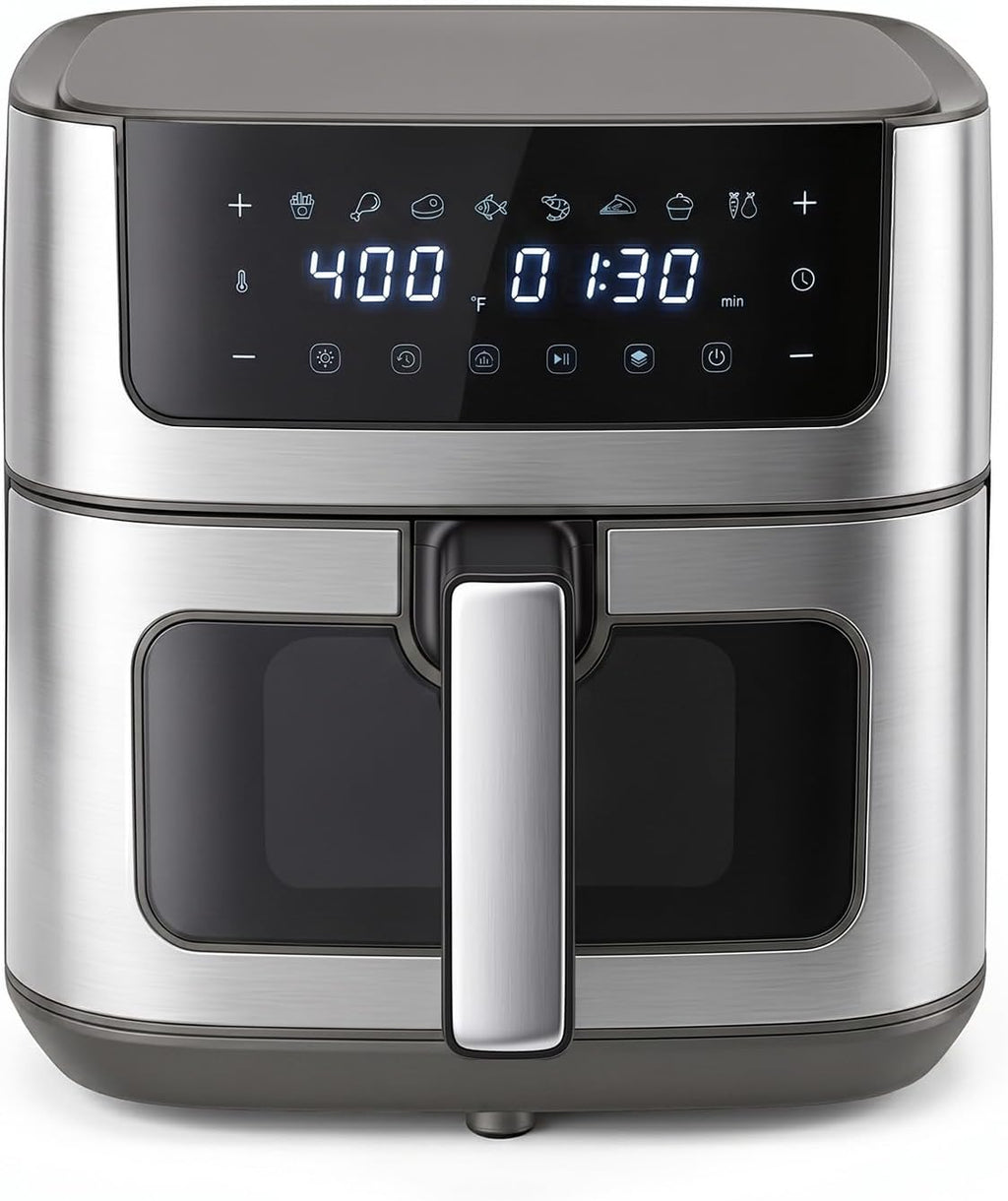 8-en-1 Air Fryer 6 Quarts, Airfryer con Presets y Window