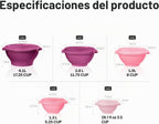 Tupperware Heritage Collection, nuevo juego de 10 piezas de recipientes para almacenamiento de alimentos en rosa vintage, apto para lavavajillas y sin BPA (5 tazones, 5 tapas)