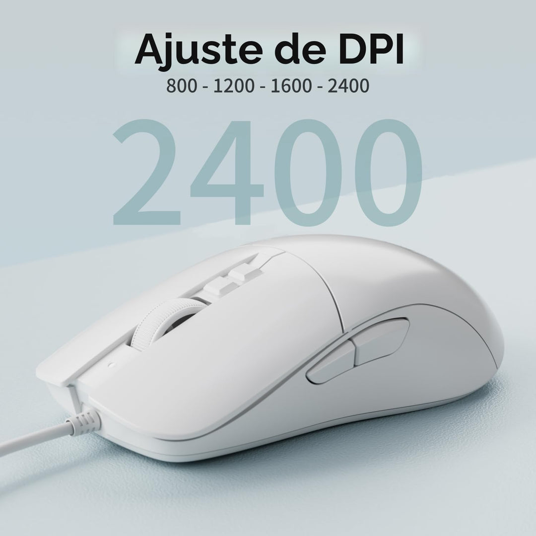 EWEADN - Combo de teclado y mouse con cable, teclado mecánico estil...