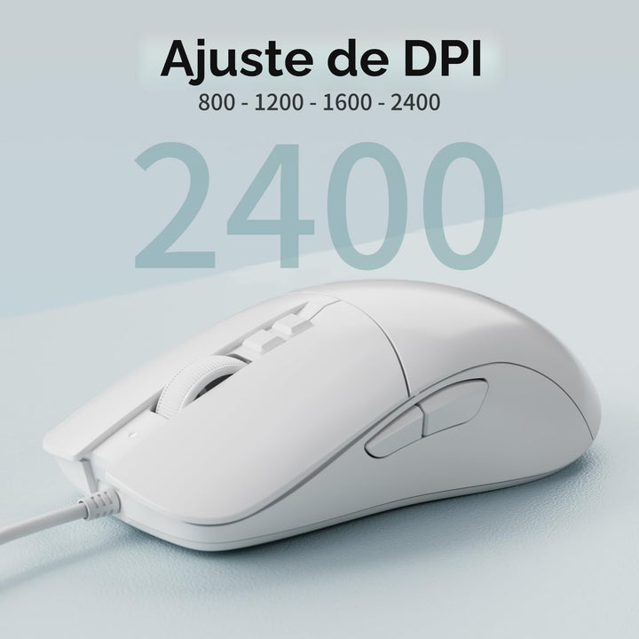 EWEADN - Combo de teclado y mouse con cable, teclado mecánico estil...