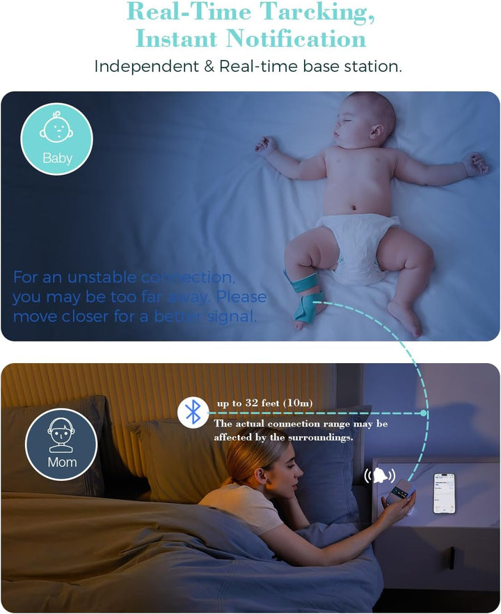 Babytone Monitor de sueño para bebé con estación base