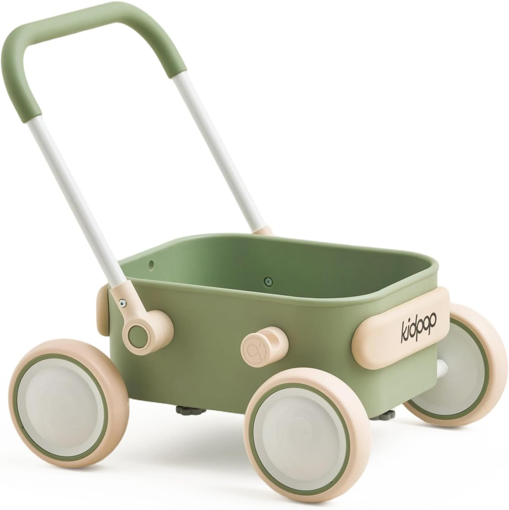 PULA - Andador de empuje para bebé con ruedas, carrito para niños pequeños para bebés que están aprendiendo a caminar, juguetes para bebés de 6 a 12 meses, regalos de cumpleaños de 1 año, para