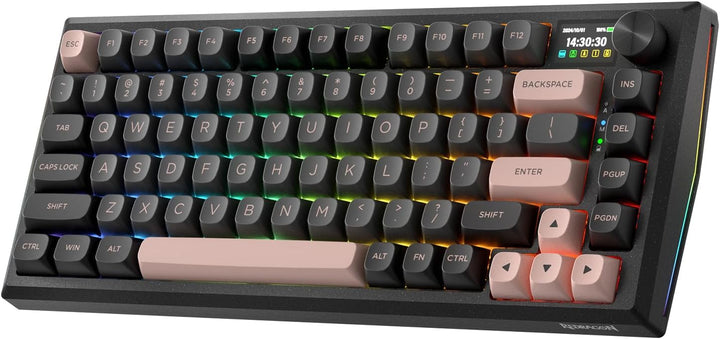 Redragon Teclado inalámbrico para juegos con junta CNC K720 con pan...