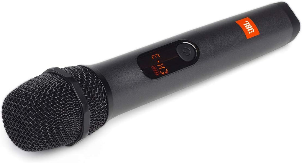 JBL Sistema inalámbrico de dos micrófonos con receptor de doble canal, negro
