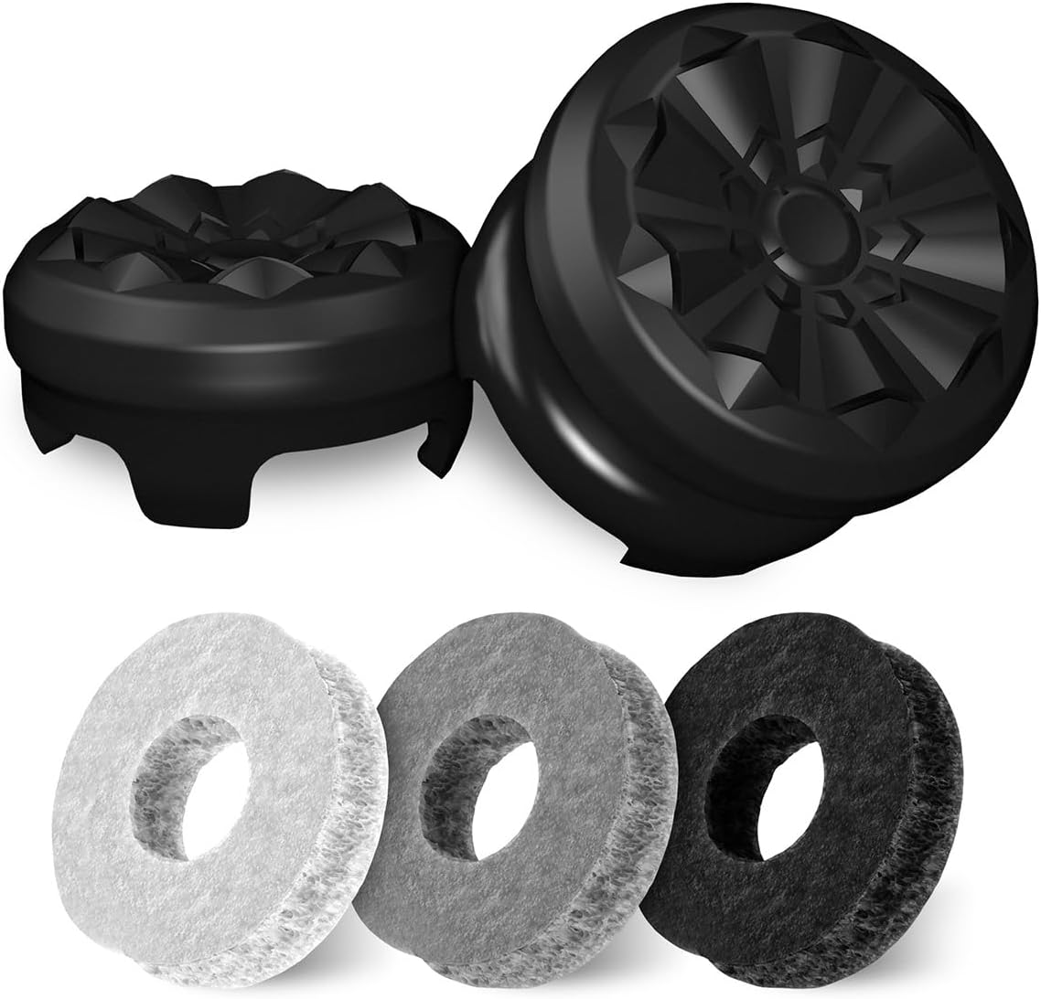 KontrolFreek Kit de mejora de puntería para control de PlayStation 5 (PS5) y PlayStation 4 (PS4) | Incluye pulgares de rendimiento y anillos de precisión | Edición Black Galaxy