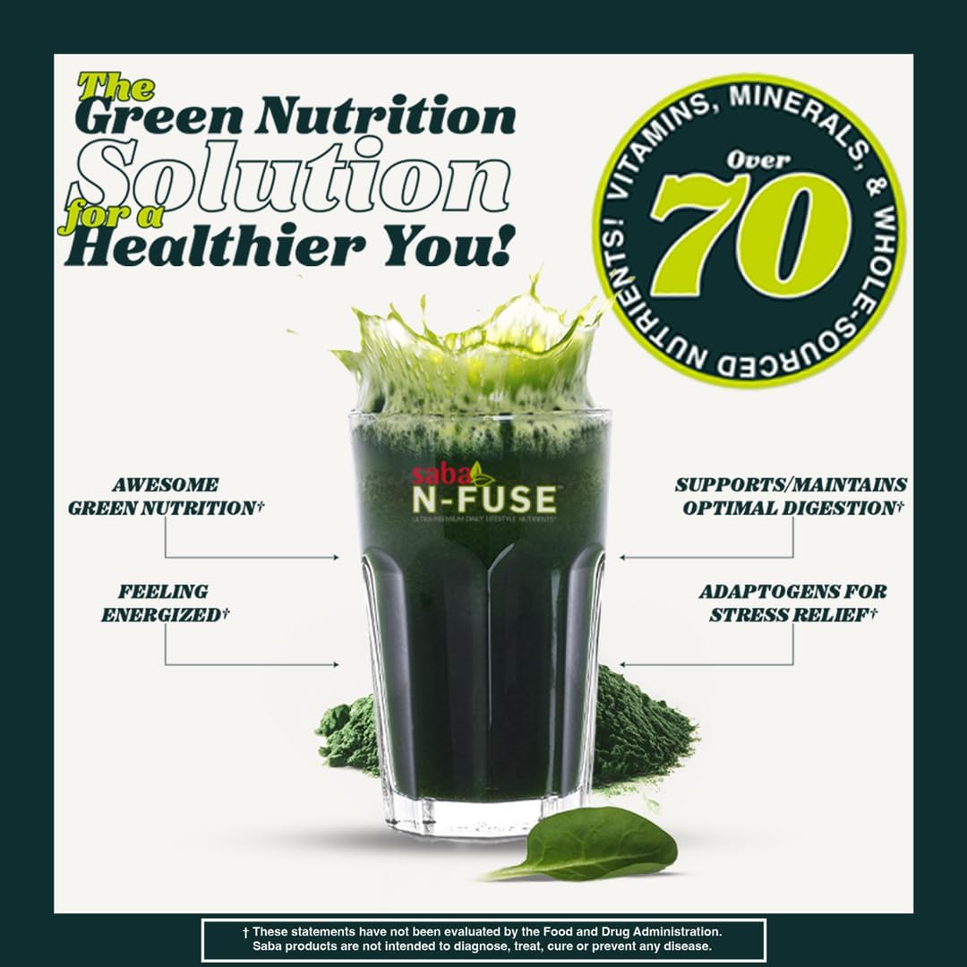Saba N-Fuse™ Super Greens Powder - Más de 50 superalimentos, probió...
