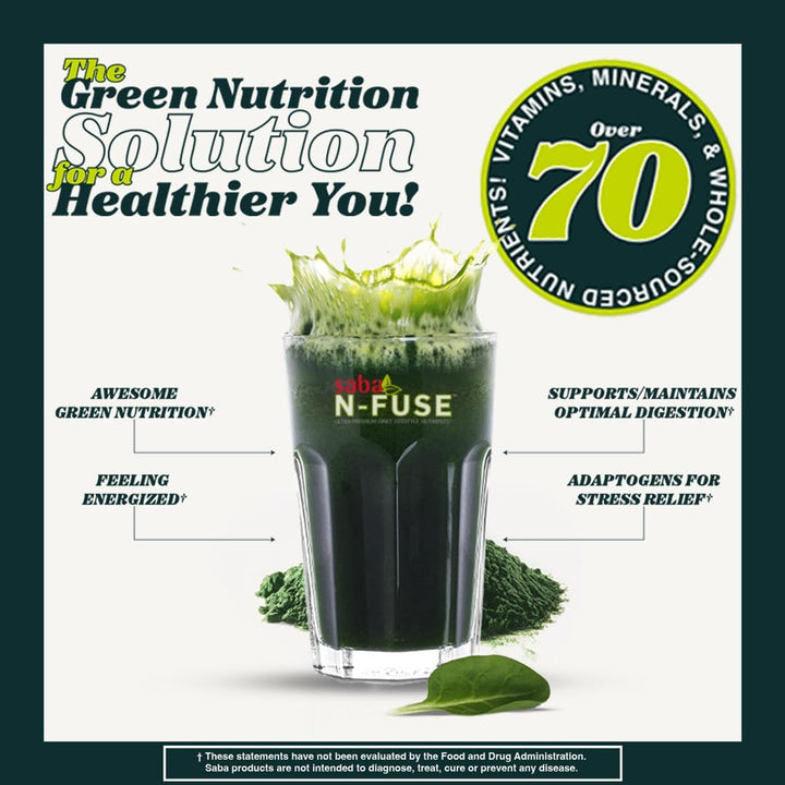 Saba N-Fuse™ Super Greens Powder - Más de 50 superalimentos, probió...