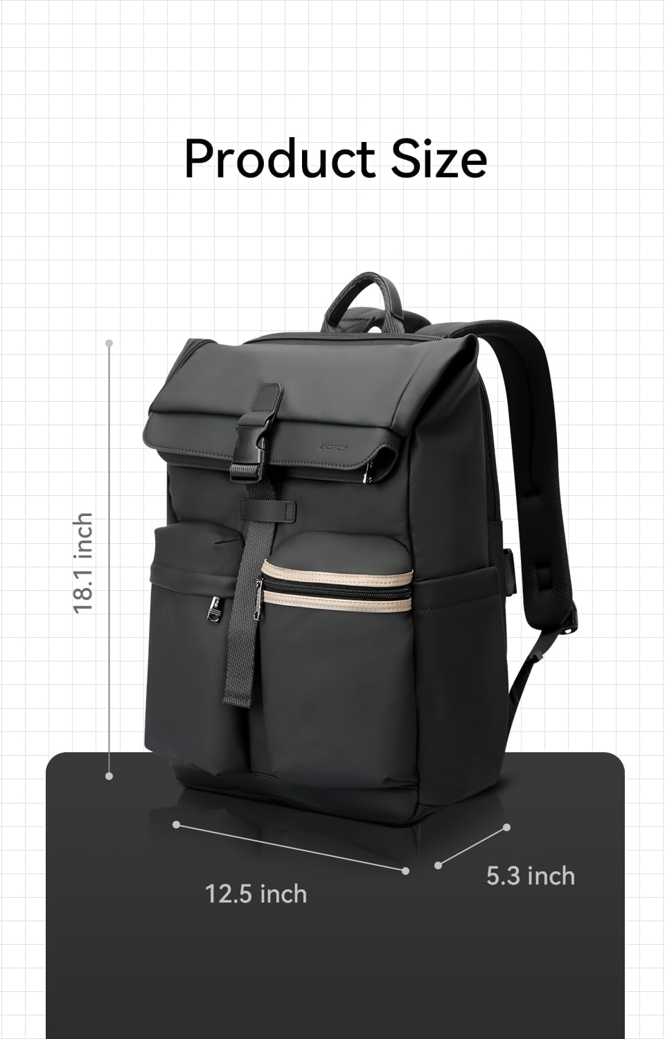 BOPai Mochila para laptop para el trabajo, se adapta a portátiles d...