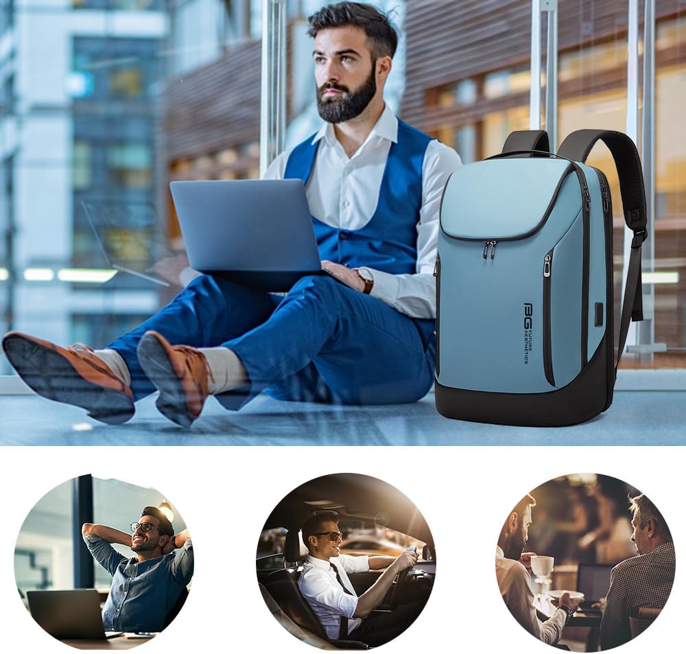 BANGE Mochila inteligente de negocios, impermeable, para laptop de...