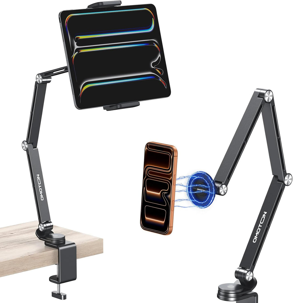 OMOTON Soporte de tableta GH04 para iPad con brazo de aluminio, soporte