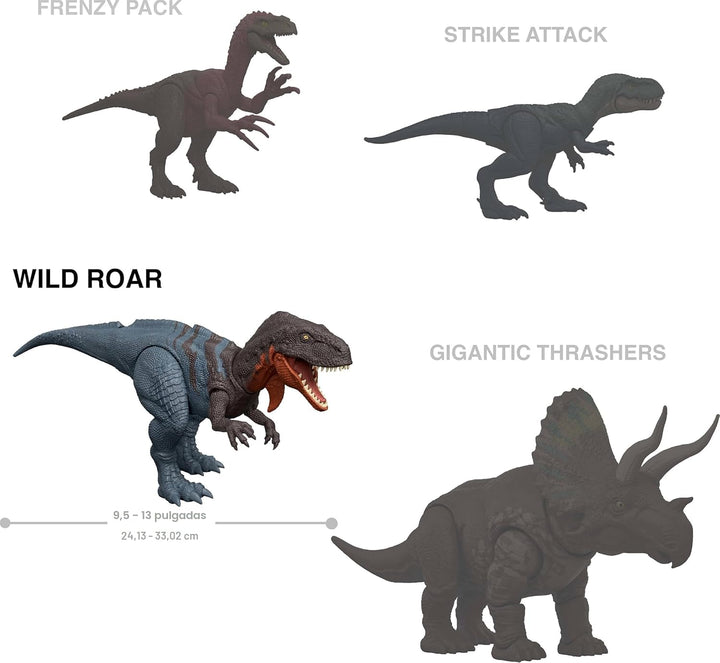 Mattel Jurassic World Wild Roar Ceratosaurus - Figura de acción de...