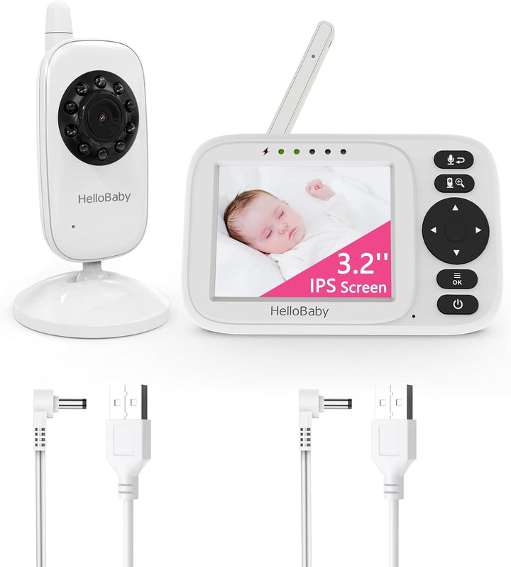 HelloBaby Monitor de bebé con cámara y audio, monitor de bebé sin W...