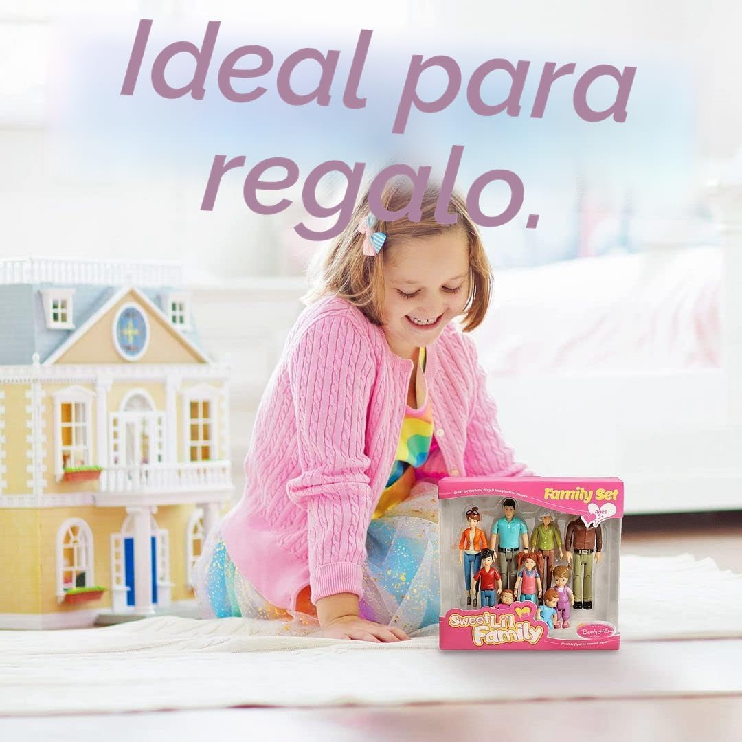 Beverly Hills Sweet Li'l Family - Juego de 9 figuras flexibles...