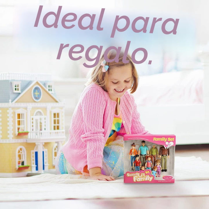 Beverly Hills Sweet Li'l Family - Juego de 9 figuras flexibles...